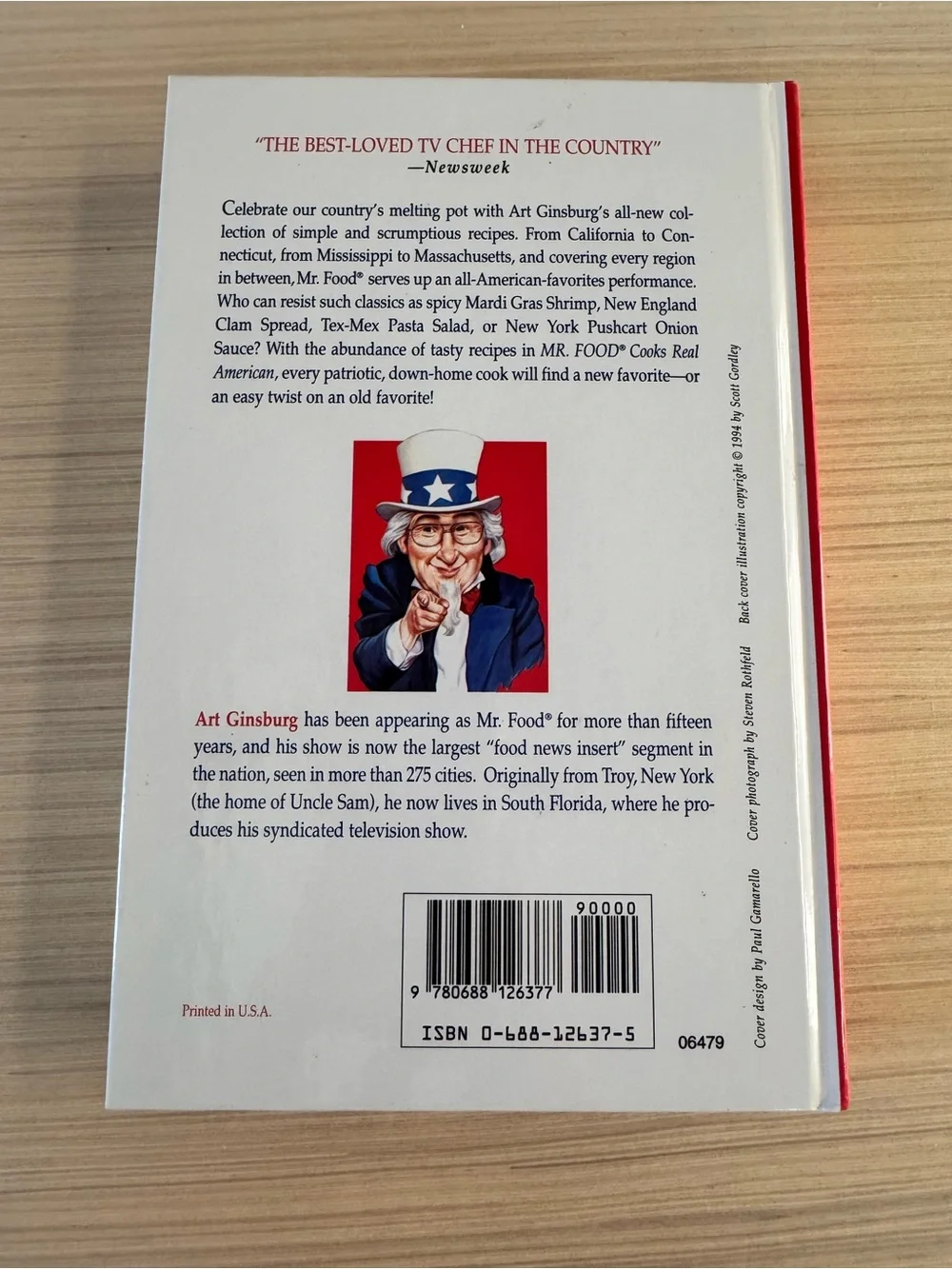 Mr. Food Cooks Real American Cookbook by Art Ginsburg (1994, Hardcover) 1st Ed.